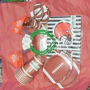 Football Themed Party Supplies NWT